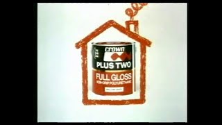 Crown Paints Advert 1980 Crown Plus Two [upl. by Ainyt]