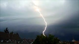 20140609  Germany  NRW  Unwetter über Mönchengladbach am Pfingstmontag [upl. by Yenterb821]