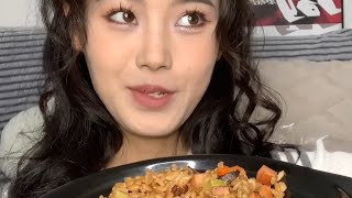 ASMR Mukbang Beautiful girl eats food for show [upl. by Eart669]