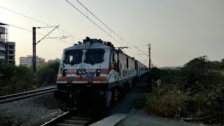 AMUL Milk Livered BRC WAP5 with Vivek Express [upl. by Ardnos]