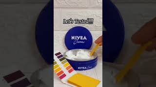 Nivea cream pH testingniveashortsskincarecreamniveacreamniveaproductbeauty [upl. by Nyledam]