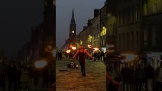 Edinburgh Fringe Festival Fire Show 2024  Double Contact Staff [upl. by Patty]