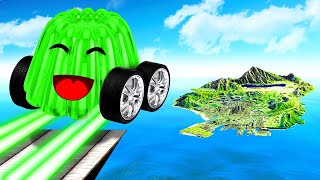 Jumping JELLYS SUPERCARS Across ENTIRE MAP in GTA 5 [upl. by Ylenats]