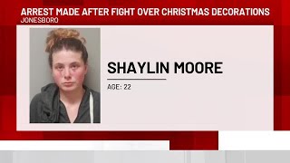 Fight over Christmas decorations ends with woman arrested [upl. by Kinelski]