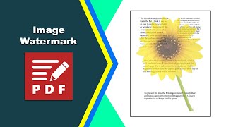 How to create an image watermark in a pdf document in PDFXChange Editor [upl. by Onilatac]