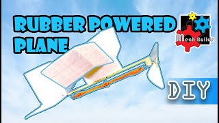 Rubber Band Powered Airplane  Rubber Powered Plane  DIY airplane  Styrofoam Plane  Airplane [upl. by Fraya]