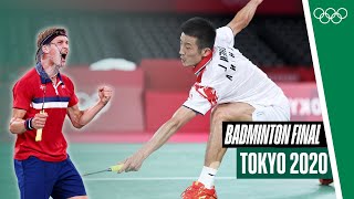 🇨🇳🆚🇩🇰 Mens Singles Badminton final at Tokyo 2020  Condensed Finals [upl. by Lazos811]