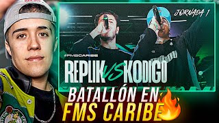 GAZIR reacciona a REPLIK vs KÓDIGO en FMS CARIBE 🏴‍☠️ [upl. by Aihsenot]