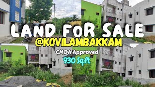 Land for Sale at kovilambakkamCMDA Approved Land sale at ChennaiNew propertykovilambakkam [upl. by Heller]