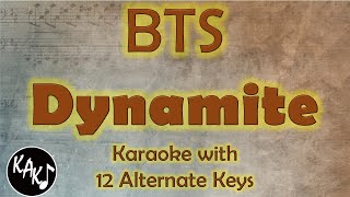 Dynamite Karaoke  BTS Instrumental Lower Higher Female Original Key [upl. by Ardnekahs]