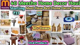 40 Meesho Best Home Decor Haul Starting ₹37  Must Have Best Home Decor Items  40 Viral Home Decor [upl. by Nomahs]