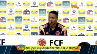 Carlos Carbonero y James Rodríguez en Rueda de prensa con la Selección Colombia [upl. by Annodam]