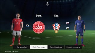 Danemark vs Croatie  UEFA World Cup Qualifiers J4  Groupe A [upl. by Jarvey]