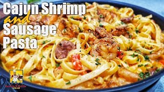 Creamy Cajun Shrimp and Sausage Pasta [upl. by Herby]