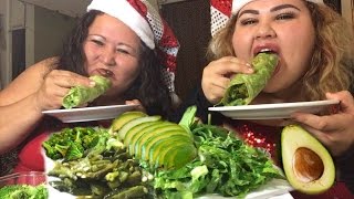 Burrito Verde Mukbang En Español [upl. by Enialem169]