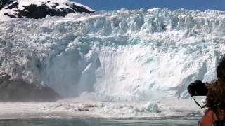 Glacier Calving Huge Wave [upl. by Atirrehs529]