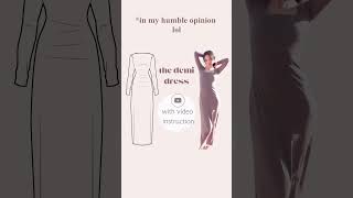 DIY long sleeve maxi dress with square neckline 🤎 sewing inspiration sewing patterns [upl. by Penny]