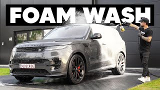 Cleaning a 2023 Range Rover Sport  Foam Wash [upl. by Neelyk]