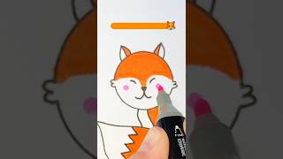 How to draw a fox easy  Step by step Drawing for kids🦊 [upl. by Dulciana]