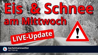 LiveUpdate Schnee amp Eisregen mit Luftmassengrenze am Mittwoch [upl. by Nataline]