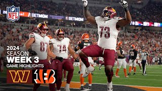 Washington Commanders vs Cincinnati Bengals Game Highlights  NFL 2024 Season Week 3 [upl. by Nylegna197]