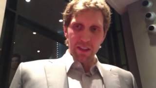 Dirk Nowitzki spoke German English and Spanish at the premier of LUV [upl. by Tamah]