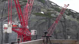 Making of  Wolffkran Kranaufbau Staumauer Grimselpass  Sommer 2021 [upl. by Descombes]