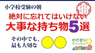 【小学校受験準備】入試の朝。忘れてはいけない大切なもの５つ [upl. by Hogarth585]