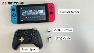 Asura 2pro 2 4G wireless connection for Switchgamecontroller beitong tutorial [upl. by Theodoric]