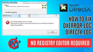 Fix An internal system error occurred DXErrorlog and DirectX Solution Fixed [upl. by Wernher]