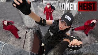 PARKOUR VS MONEY HEIST 13 Cant ESCAPE and SURVIVE from the POLICE Epic Live Action POV 2024 [upl. by Brock49]