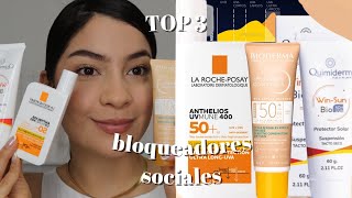 TOP 3 de bloqueadores solares ☀️  camilaaldanar [upl. by Alleram]