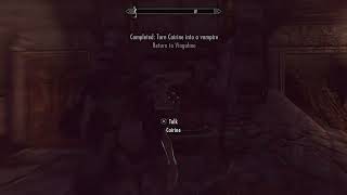 Skyrim  Turn Cairine into a Vampire [upl. by Werda867]