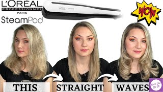 SteamPod 30 by L’Oréal Review of the famous Flat Iron Is it worth the money Straight amp Wavy Look [upl. by Anatnas356]