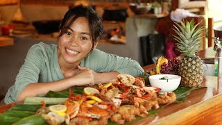 Buttered Seafoods for Dinner went to public market  CountrysideLife in Bohol Philippines Bisaya [upl. by Nnuahs]