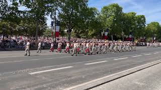 Légion étrangère défilé du 14072022 aux ChampsElysées [upl. by Phippen628]