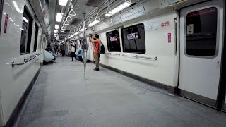 Singapore MRT ride from Bedok to Changi Airport train station 1 of 2 [upl. by Ivett]