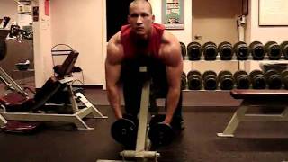 Rear Deltoid Flys on an incline bench [upl. by Grath]