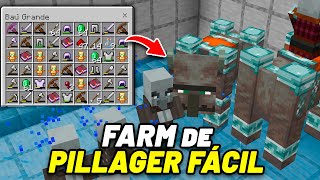 FARM de PILLAGER MUITO FÁCIL para Minecraft Bedrock 121 [upl. by Aeki]