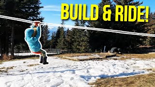 Building and Riding a DIY Zipline in Remote Alaska  Kilcher Homestead Adventure [upl. by Mariko]