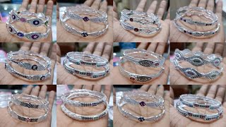 Latest Silver Bangles Collection New Silver Bangle Design for Women Silver Bangle Design [upl. by Joyann680]