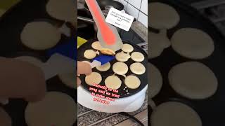 Making some dutch snacks with chiyanzo food poffertjes [upl. by Ahseik]