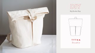 How to sew Simple Canvas Backpack in 2 hours tutorial  sewing pattern TYTKA Studio [upl. by Tellford321]