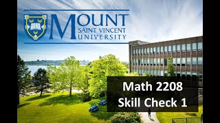 Math 2208 Fall 2024 SkillCheck01 Contingency Table [upl. by Susanna]