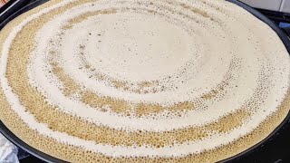 injera recipe የጤፍ እንጀራ ለአሰራር ቀላል ያለ አብሲት [upl. by Alanna]