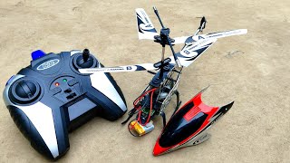 rc helicopter flying helicopter toys car v max 708 flying riparing helicopter  diy [upl. by Wennerholn557]