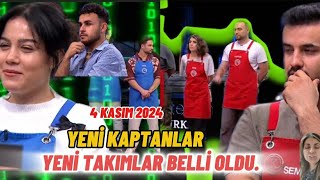 MASTERCHEF TÜRKİYE 4 KASIM 2024 YENİ KAPTANLARYENİ TAKIMLAR OLUŞTUKAPTANLAR DÜELLOSU KAZANAN İSİM [upl. by Adest]