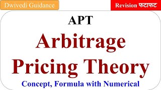 Arbitrage Pricing Theory Arbitrage Pricing Theory numerical Arbitrage Pricing Theory formula apt [upl. by Bartley]