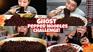 GHOST PEPPER NOODLES VS MUKBANGERS🌶️🔥🥵🍜 [upl. by Damita]