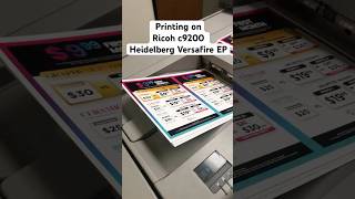 Just Printing on Ricoh c9200  Heidelberg Versafire EP [upl. by Sender409]